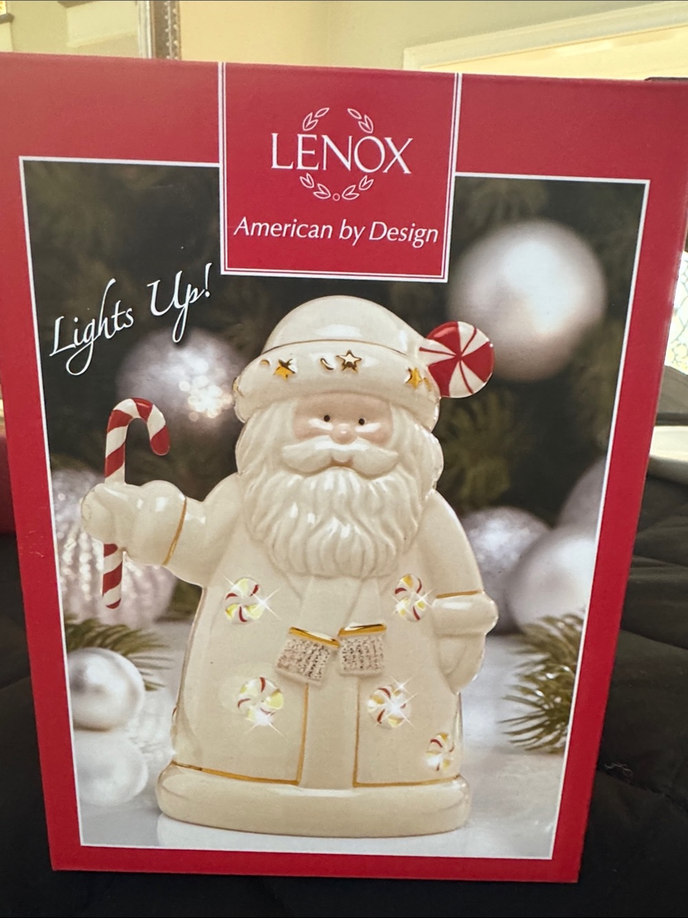 BRAND NEW - Lenox light up Santa figurine. Box never been opened